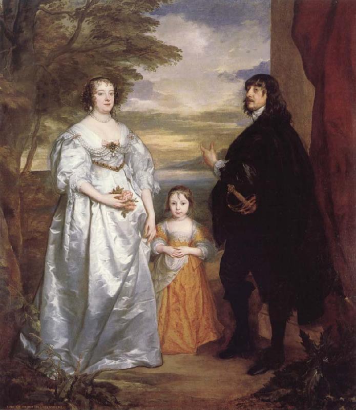 Anthony Van Dyck James Seventh Earl of Derby,His Lady and Child oil painting picture
